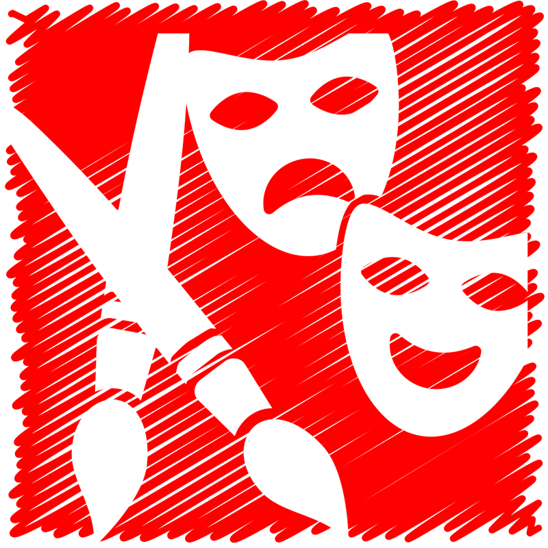 Arts & Culture icon of paint brushes and masks
