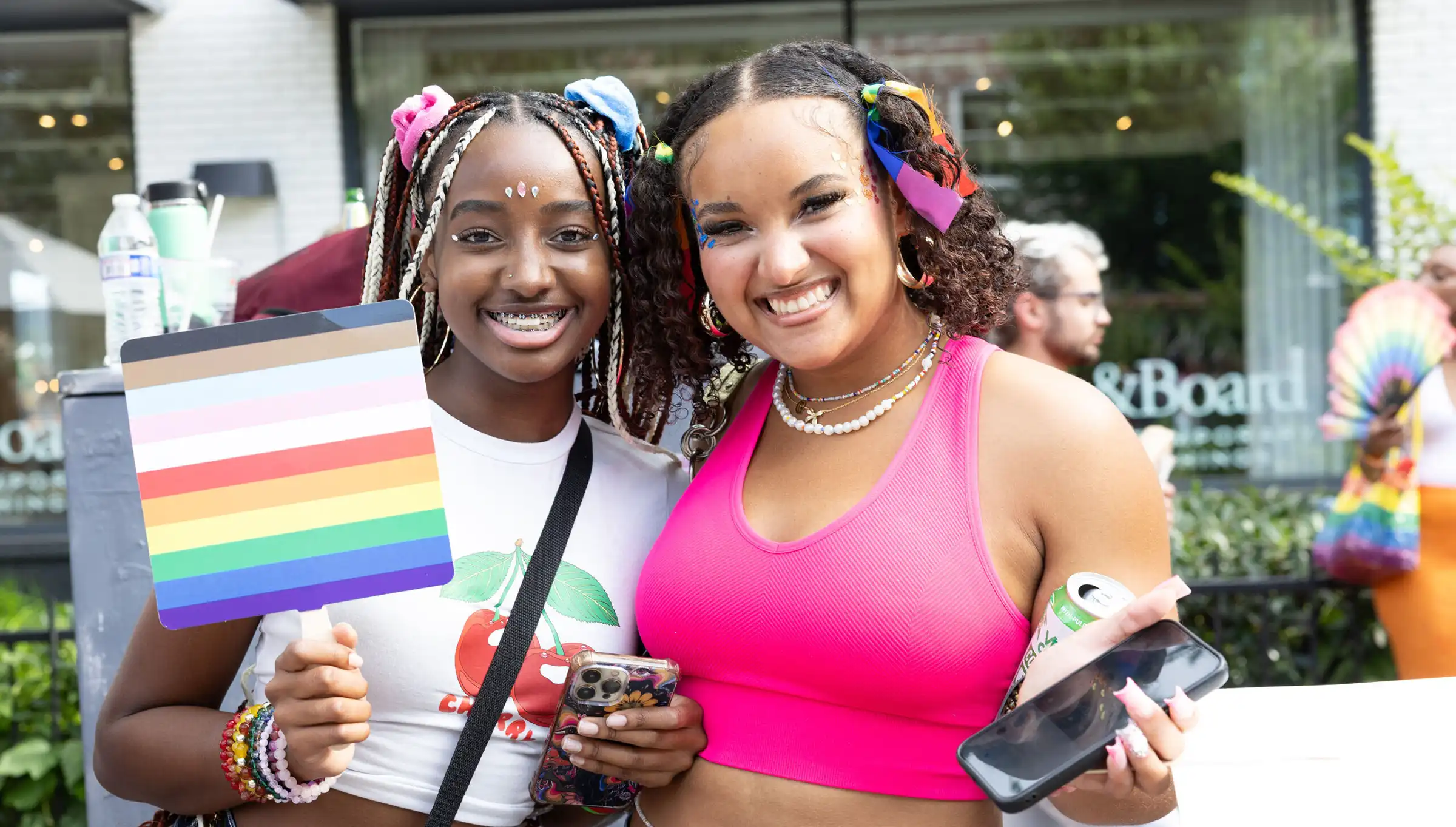 Youth Pride Banner Two young people celebrating Youth Pride